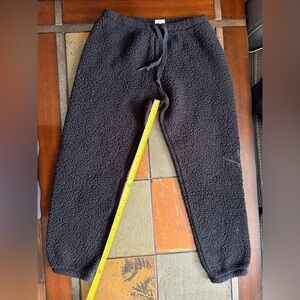 Pink Victoria secrets medium black fleece jogger set active gym casual athletic